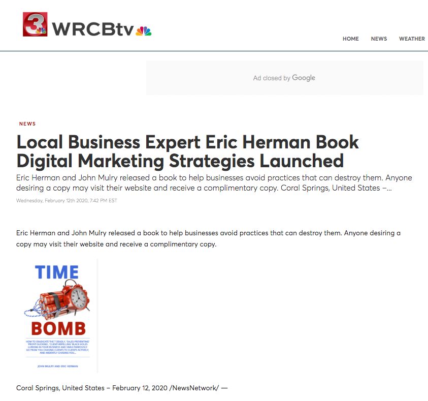 Eric Herman Time Bomb WRCBtv NBC